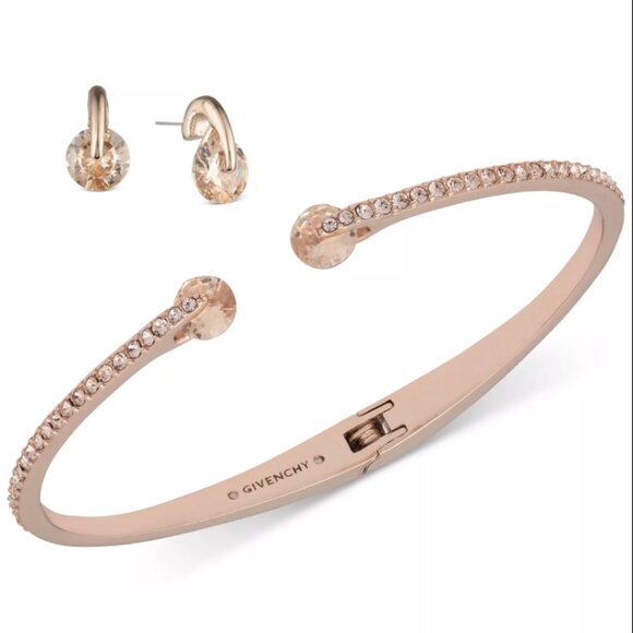 Givenchy Jewelry - Givenchy Two Piece Bangle Bracelet and Matching Earrings